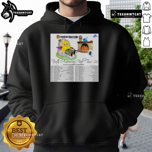 Official Mexican Slum Rats North American Fall Tour 2025 poster featured on a stylish hoodie.