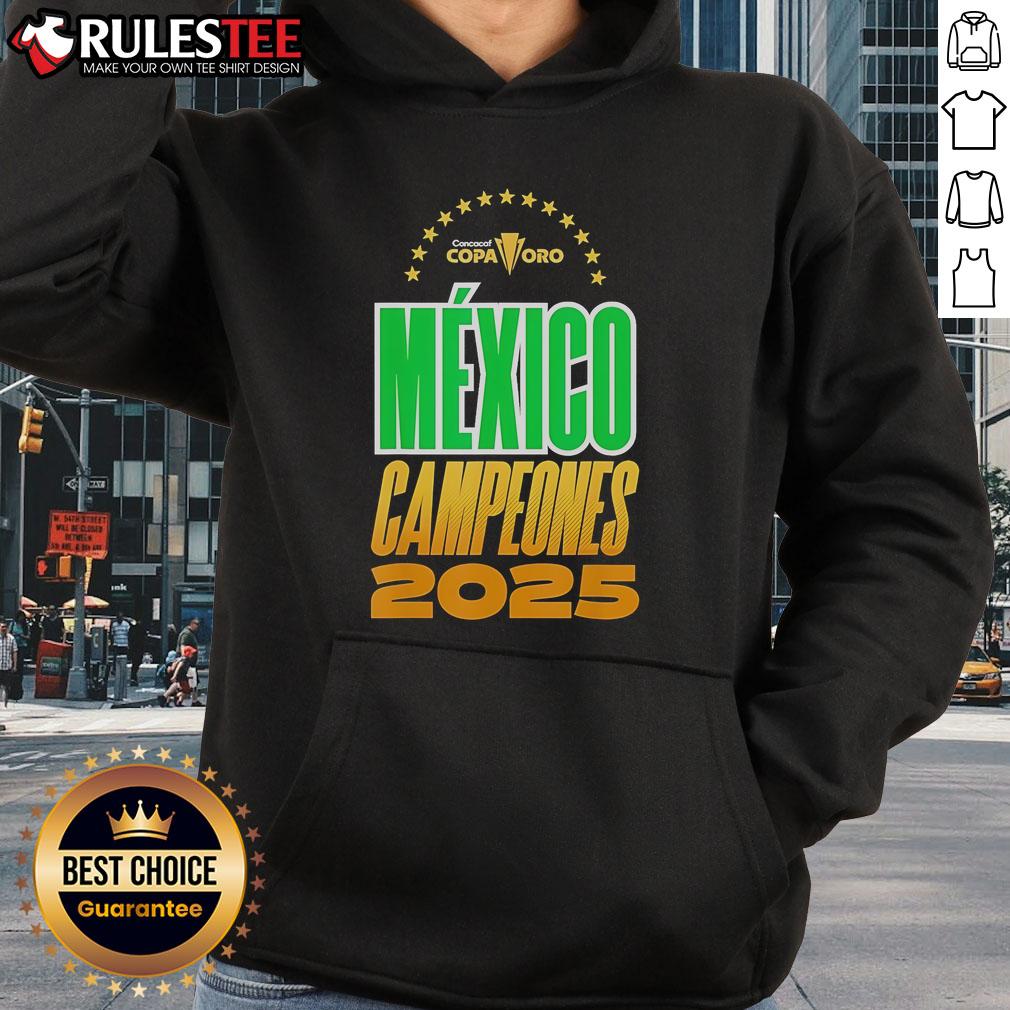 Official Mexico Campeones Concacaf 2025 Hoodie Alt Text: Official Mexico Campeones Concacaf 2025 hoodie featuring vibrant team colors and logo, perfect for fans.