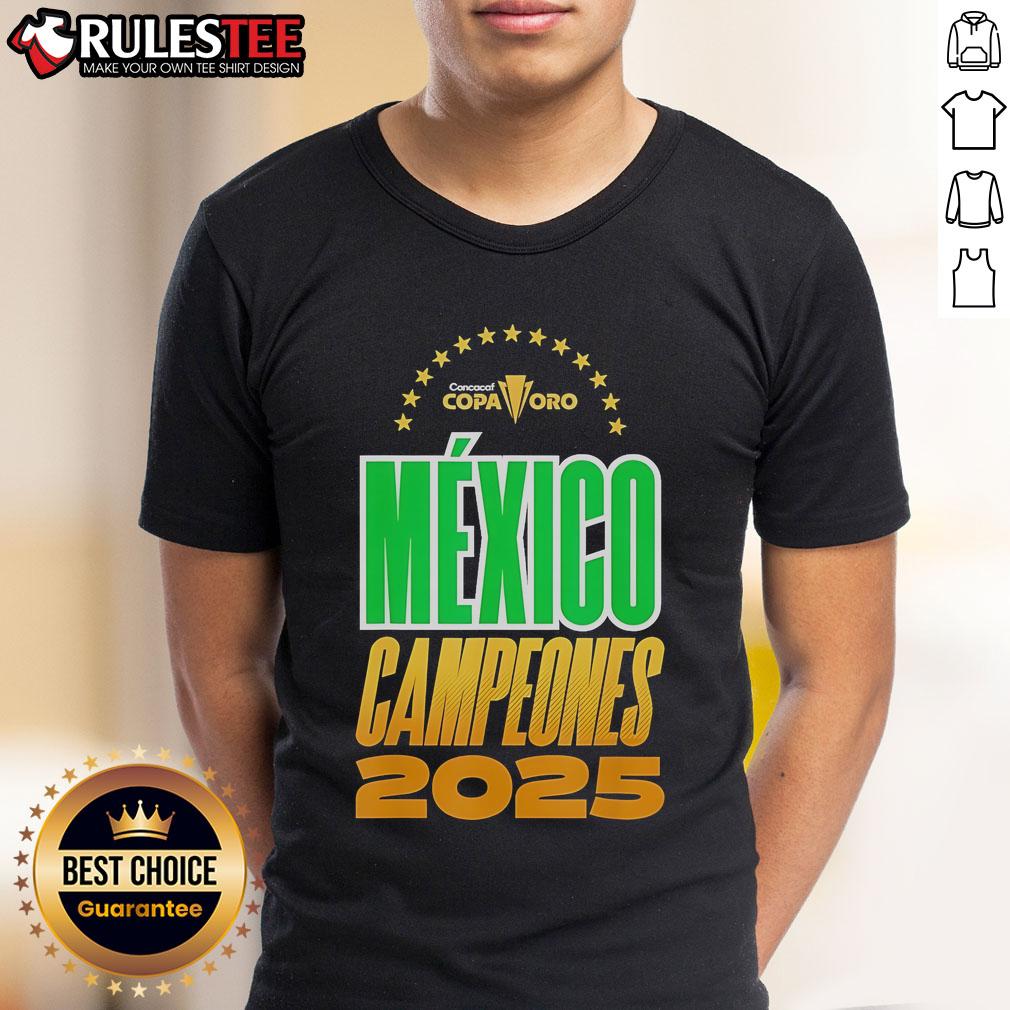 Official Mexico Campeones Concacaf 2025 T Shirt Official Mexico Campeones Concacaf 2025 T-Shirt featuring vibrant colors and team logo, perfect for fans celebrating victory.