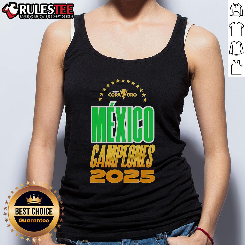 Official Mexico Campeones Concacaf 2025 Tank Top Alt Text: Official Mexico Campeones Concacaf 2025 tank top featuring vibrant colors and team logo for fans and supporters.