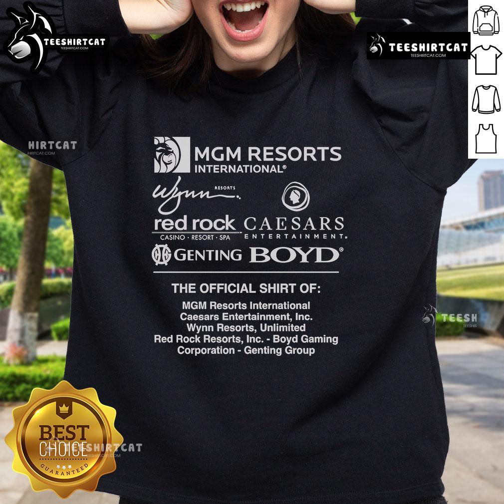 Official Mgm Resorts International Red Rock Caesars Sweatshirt Official MGM Resorts International Red Rock Caesars sweatshirt featuring logo and stylish design for casual wear.