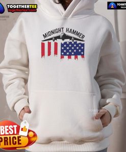 Official Midnight Hammer USA Flag Hoodie showcasing a stylish design with the American flag, perfect for casual wear.