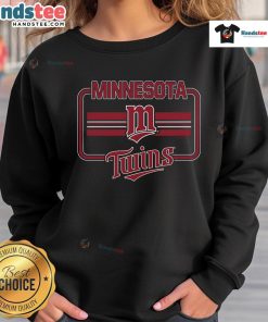Official Minnesota Twins Fanfare Sweatshirt in navy, featuring the team logo and perfect for baseball fans and chilly days.