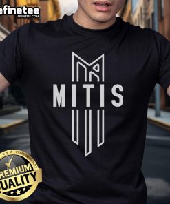 Official Mitis Logo T-Shirt featuring a bold logo on a stylish black tee, perfect for fans and casual wear.