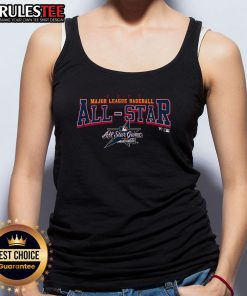 Official MLB All-Star 2025 Game tank top featuring vibrant team colors and logo, perfect for baseball fans.
