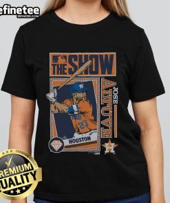 Official MLB The Show Astros Jose Altuve Ladies Tee in stylish design, perfect for fans supporting their team.