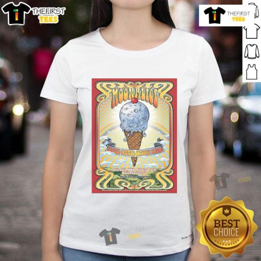 Official Moonalice Livorna Park Alamo CA July 18 2025 tour poster for Ladies Tee featuring vibrant concert artwork.