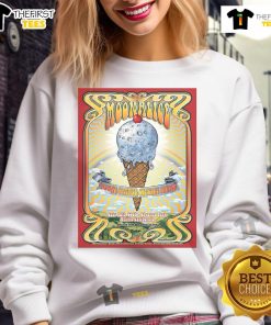 Official Moonalice Livorna Park Alamo CA July 18, 2025 tour poster sweatshirt featuring vibrant graphics and event details.