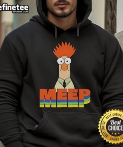 Official Muppet Beaker Meep Hoodie featuring vibrant colors and Beaker's iconic design for fans of the Muppets.