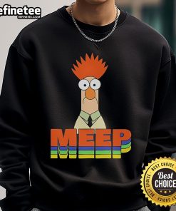 Official Muppet Beaker Meep Sweatshirt featuring a vibrant design of Beaker with his iconic expression, perfect for fans.