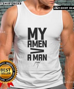 Official My Amen A Man Tank Top featuring a stylish design perfect for casual wear and summer outfits.