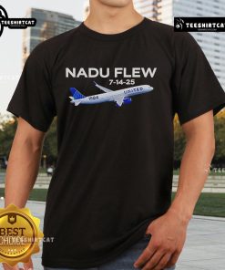 Official Nadu Flew 7-14-25 T-Shirt featuring unique design and vibrant colors for fans and collectors.