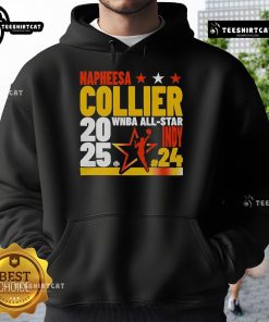 Official Napheesa Collier 2025 WNBA All-Star Indy Game Player Hoodie featuring vibrant team colors and signature design.