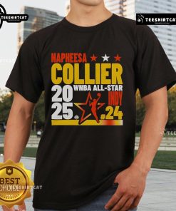 Official Napheesa Collier 2025 WNBA All-Star Indy Game Player T-Shirt featuring vibrant design and player graphics.