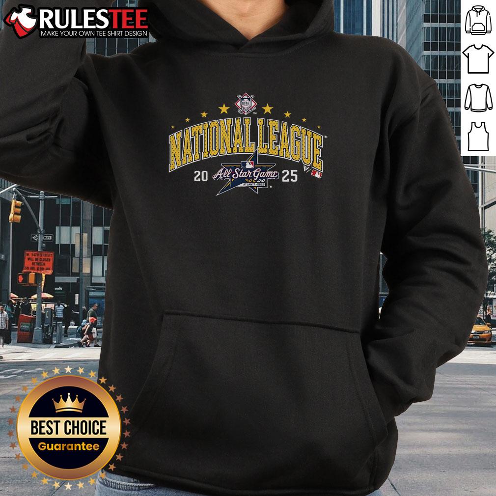 Official National League 2025 Mlb All Star Game Influx Hoodie Alt Text: Official National League 2025 MLB All-Star Game Influx Hoodie featuring team colors and logo, perfect for fans.