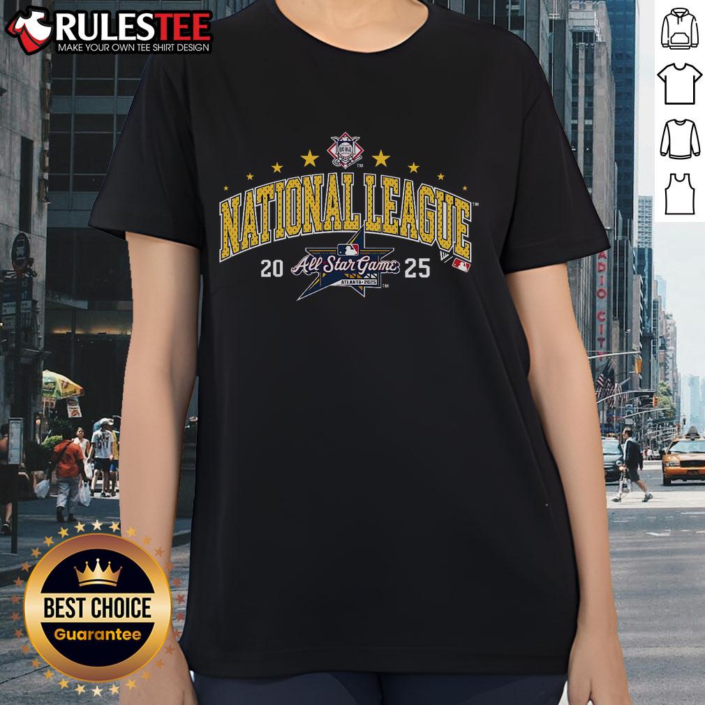 Official National League 2025 Mlb All Star Game Influx Ladies Tee Official National League 2025 MLB All-Star Game Influx Ladies Tee in vibrant colors, perfect for baseball fans.