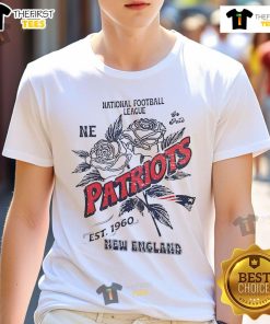 Official New England Patriots T-Shirt featuring the NFL logo and established 1960 design for fans and collectors.
