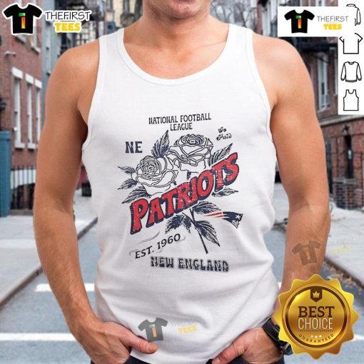 Alt Text: Official New England Patriots tank top featuring team logo, celebrating NFL history since 1960.
