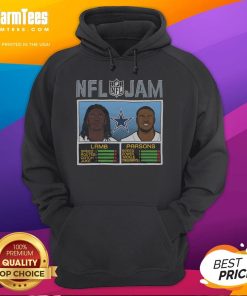 Alt Text: Official NFL Jam Cowboys hoodie featuring Lamb and Parsons, perfect for fans showcasing team spirit and comfort.