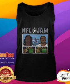 Official NFL Jam Cowboys tank top featuring Lamb and Parsons, perfect for fans showing team spirit.