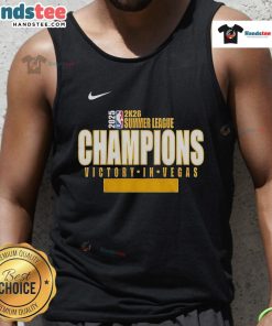 Official Nike Charlotte Hornets 2025 Summer League Champions tank top showcasing team logo and vibrant colors.