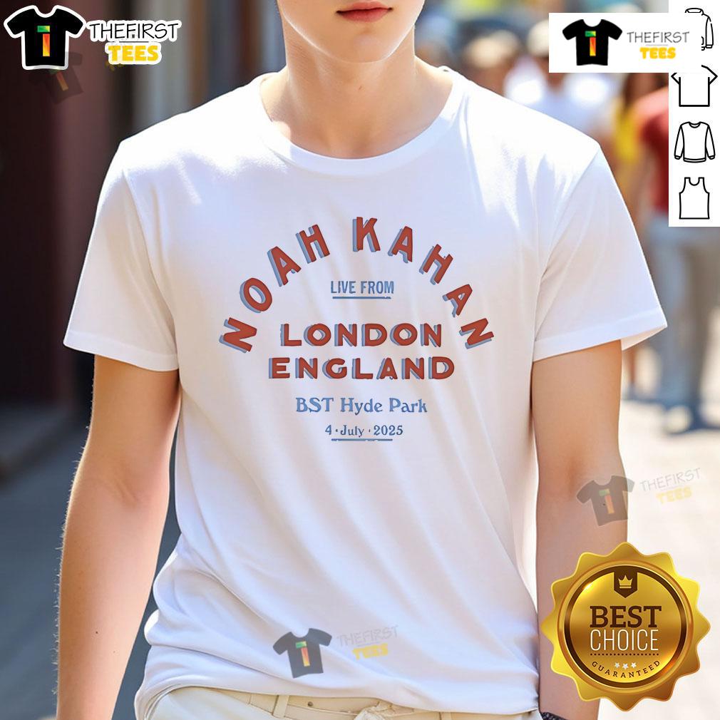 Official Noah Kahan Live In London England 07.04.2025 T Shirt Official Noah Kahan Live In London England 07.04.2025 T-Shirt featuring vibrant graphics and concert details.