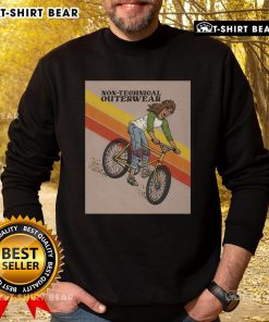 Official non-technical outerwear sweatshirt in navy blue, perfect for casual wear and outdoor activities.