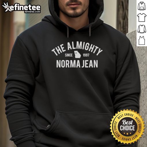Official Norma Jean The Almighty Hoodie featuring bold graphics and a stylish design, perfect for fans and casual wear.