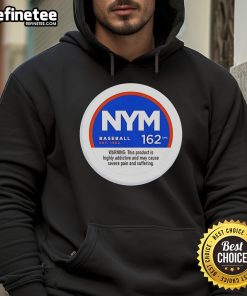 Official NYM Baseball 162 GMS Hoodie in navy blue, featuring team logo and comfortable design for fans.
