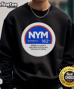 Official NYM Baseball 162 GMS Sweatshirt in navy blue, featuring team logo and stylish design for fans.