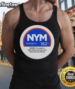 Official NYM Baseball 162 GMS Tank Top in blue, featuring team logo and stylish design for fans and athletes.