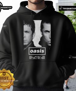 Official Oasis Live Tour 2025 poster featured on a stylish hoodie, perfect for fans of the iconic band.