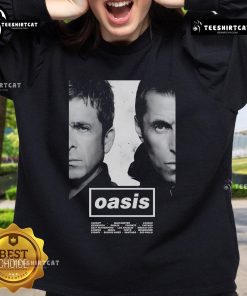Official Oasis Live Tour 2025 poster design featured on a stylish sweatshirt, perfect for fans and concertgoers.