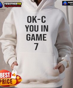Official OKC You On Game 7 Indiana Pacers Hoodie featuring team colors and logo for fans and sports enthusiasts.
