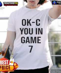 Official Ok-C You On Game 7 Indiana Pacers T-Shirt featuring bold team logo and vibrant colors for fans.