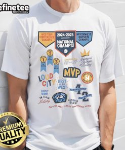 Alt Text: Celebrate the OKC Thunder 2025 Championship season with our official scrapbook T-shirt showcasing team pride.