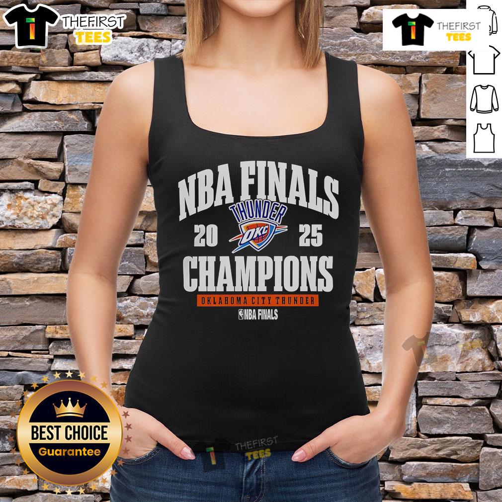 Official Oklahoma City Thunder 2025 Nba Finals Champions Tank Top Official Oklahoma City Thunder 2025 NBA Finals Champions Tank Top featuring team logo and vibrant colors.