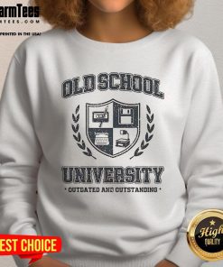 Official old school university sweatshirt featuring a retro design and bold graphics, perfect for vintage style lovers.