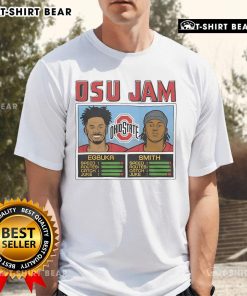 Official Osu Jam Egbuka and Smith T-Shirt featuring vibrant designs and comfortable fit for fans and supporters.