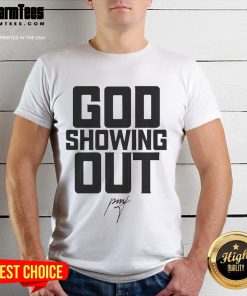 Official Pastor Mike Jr. God Showing Out T-Shirt featuring vibrant design and inspiring message for fans and followers.