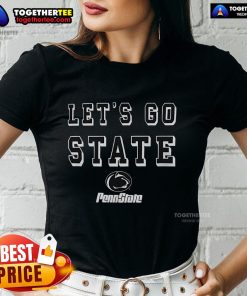 Official Penn State Nittany Lions Let's Go State ladies tee featuring a vibrant logo and comfortable fit for fans.