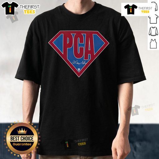 Alt Text: Official Pete Crow-Armstrong Super PCA Chicago baseball t-shirt in navy, showcasing team pride and style.