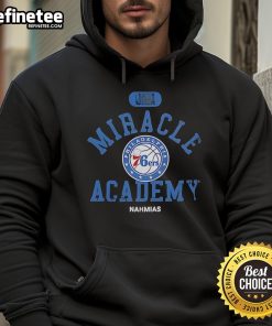 Official Philadelphia 76ers Miracle Academy NBA Collection Hoodie in blue with team logo and stylish design.