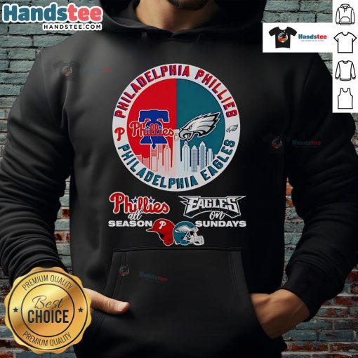 Official Philadelphia Phillies All Season Eagles On Sundays Hoodie, showcasing team colors and logo for fans.