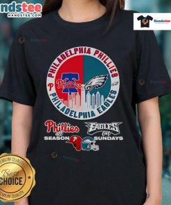 Official Philadelphia Phillies All Season Eagles On Sundays Ladies Tee showcasing team spirit and stylish design.