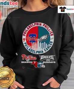 Official Philadelphia Phillies all-season sweatshirt for Eagles game days, perfect for fans supporting their team.
