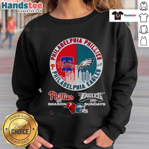 Official Philadelphia Phillies all-season sweatshirt for Eagles game days, perfect for fans supporting their team.