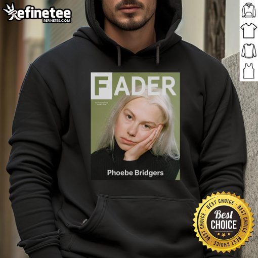 Official Phoebe Bridgers Fader Hoodie featuring a stylish design, perfect for fans of the singer-songwriter's unique aesthetic.