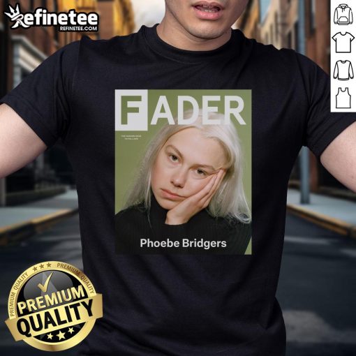 Official Phoebe Bridgers Fader T-Shirt featuring a stylish design and vibrant colors, perfect for fans of the artist.