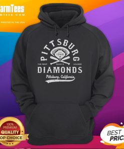Official Pittsburg Diamonds California defunct baseball hoodie featuring classic team logo and vintage design.